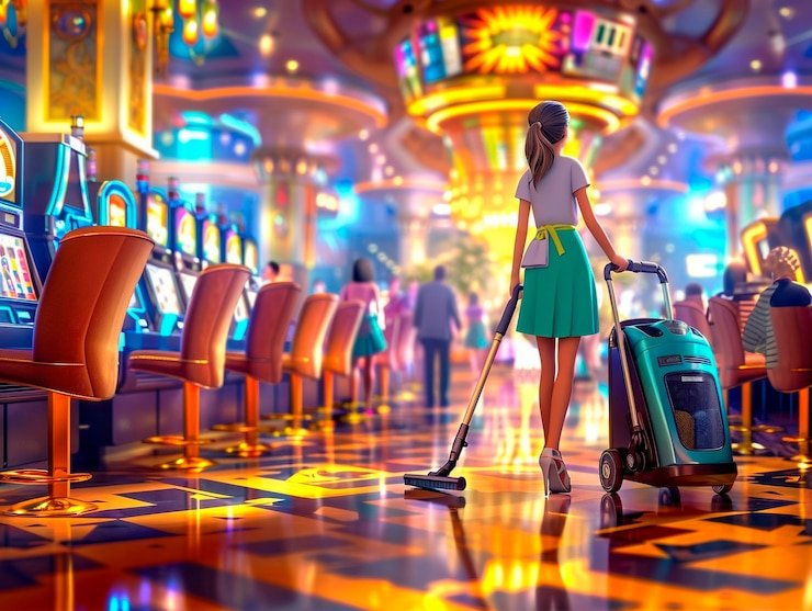 Ilustrasi pengguna menikmati layanan sports dan casino yang mudah diakses melalui perangkat mobile